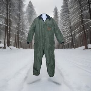 RefrigiWear Large Green Coverall Winter Work Wear Snow Suit Original